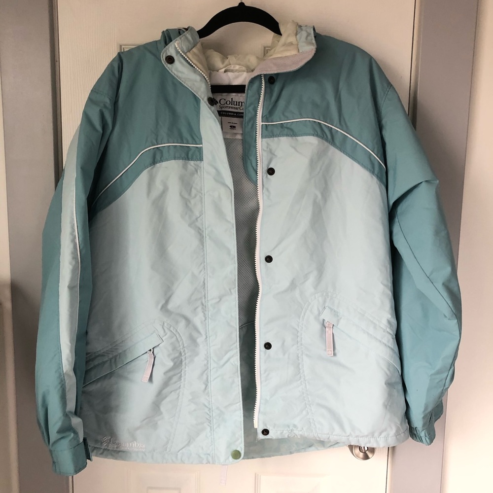 Baby Blue Vintage Columbia Jacket Large